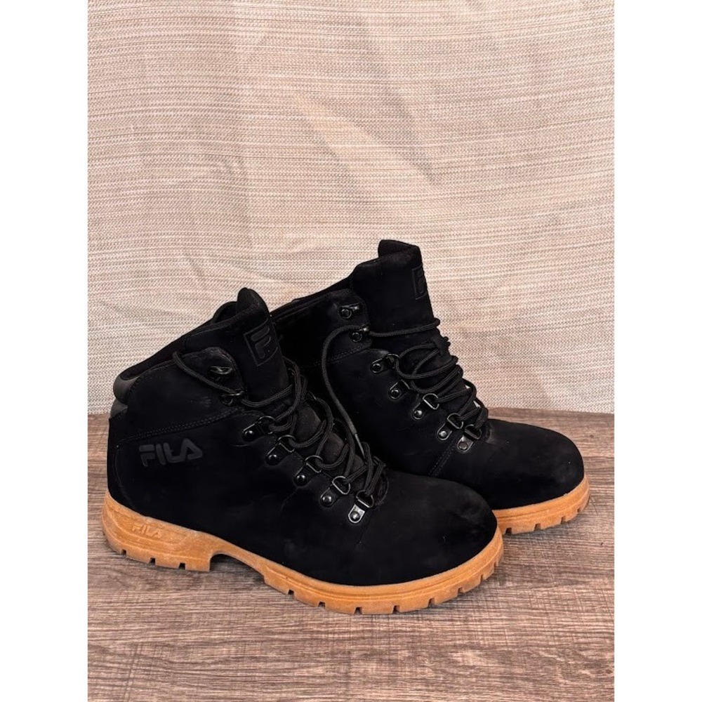 Fila Edgewater 12 Mens Boots Black Gum Lug Sole 1HM00037-976 Size 10.5